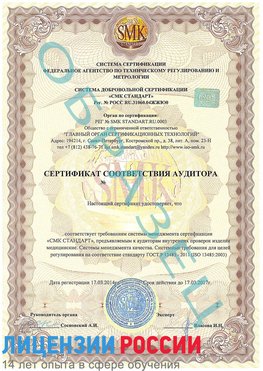 Образец сертификата соответствия аудитора Биробиджан Сертификат ISO 13485
